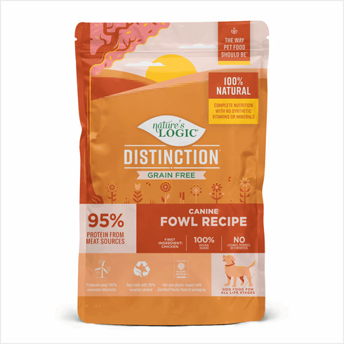 Nature's Logic Distinction Dry Dog Food - Fowl Recipe - 4.4lb Bag