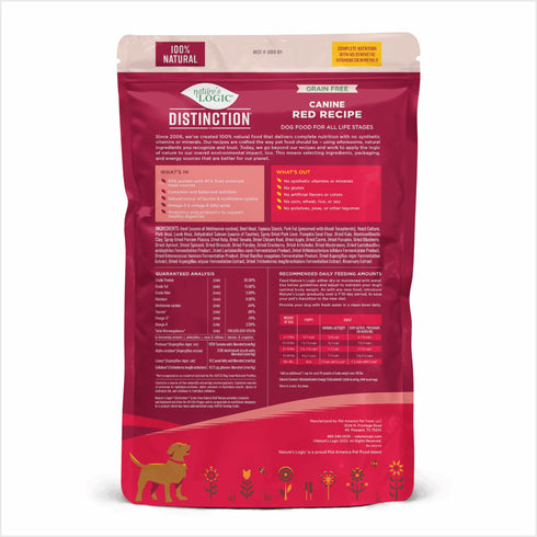 Nature's Logic Distinction Dry Dog Food - Red Recipe - 24lb Bag