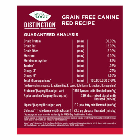Nature's Logic Distinction Dry Dog Food - Red Recipe - 24lb Bag