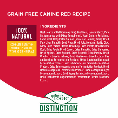 Nature's Logic Distinction Dry Dog Food - Red Recipe - 24lb Bag