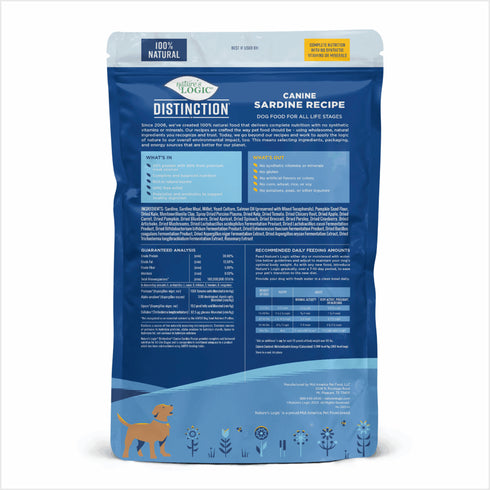 Nature's Logic Distinction Dry Dog Food - Sardine Recipe - 4.4lb Bag