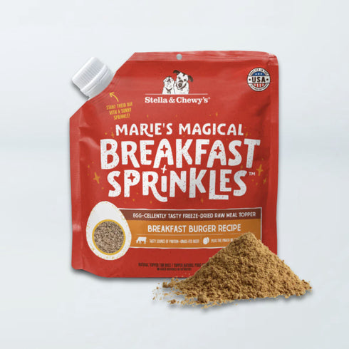 Stella & Chewy's Marie’s Magical Breakfast Sprinkles Freeze Dried Dog Food Topper - Burger - 7oz Bag