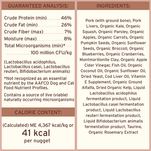 Primal Freeze Dried Raw Nuggets Dog Food - Pork - 14oz Pouch