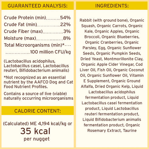 Primal Freeze Dried Raw Nuggets Dog Food - Rabbit - 14oz Pouch