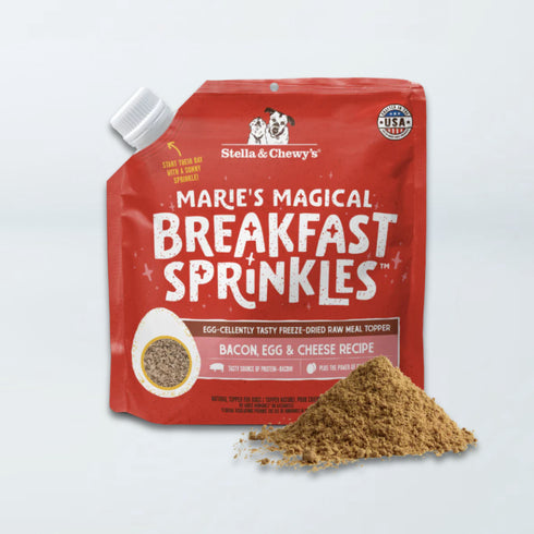 Stella & Chewy's Marie’s Magical Breakfast Sprinkles Freeze Dried Dog Food Topper - Bacon, Egg, & Cheese - 7oz Bag