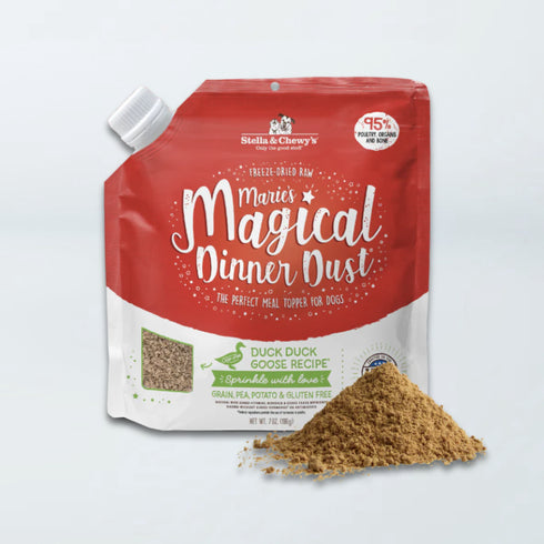 Stella & Chewy's Marie's Magical Dinner Dust Freeze Dried Dog Food Topper - Duck Duck Goose - 7oz Bag