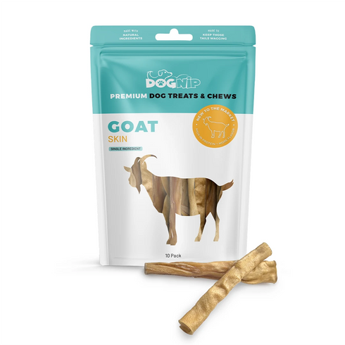 DogNip Goat Skin Dog Treats - 10 Pack