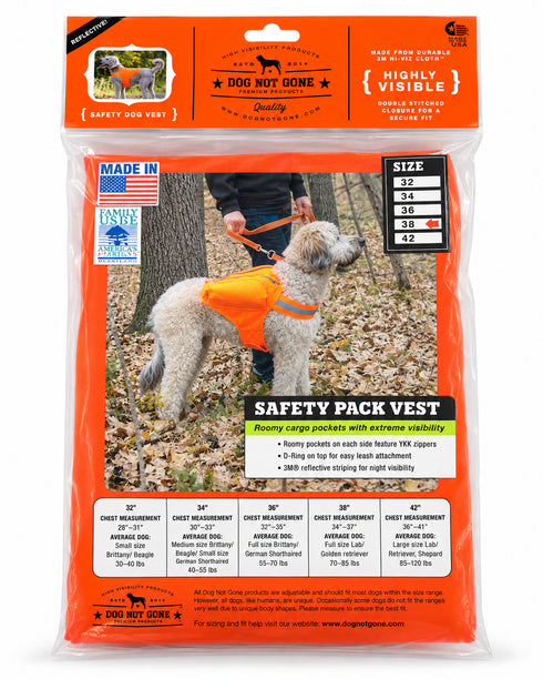 Dog Not Gone Dog Safety Vest - 38"
