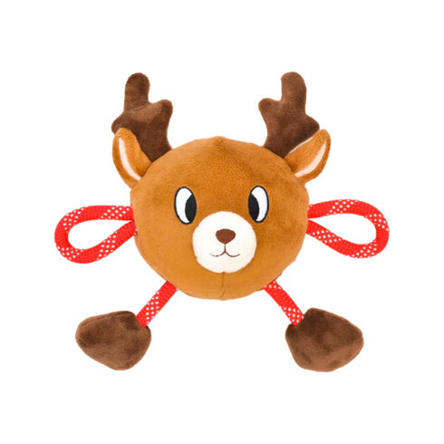 Patchwork Pet Chubbie Reindeer Dog Toy - 8"