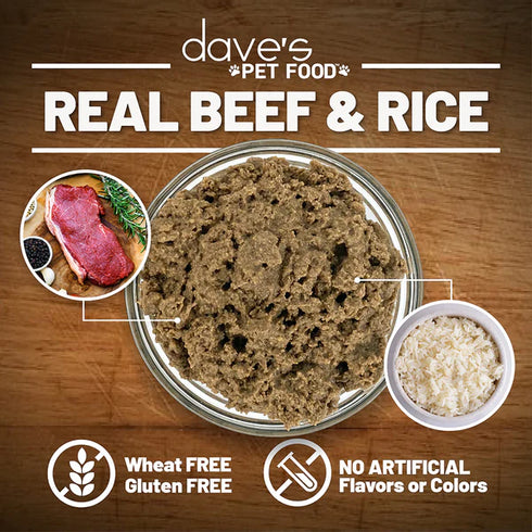Dave's Pet Food Naturally Healthy Wet Dog Food - Beef & Rice - 13oz Can