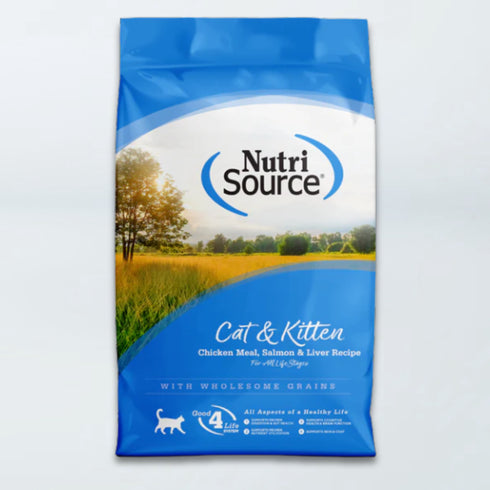 NutriSource Cat & Kitten Dry Food - Chicken, Salmon, & Liver - 4lb Bag