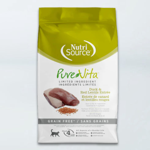 PureVita Grain Free Limited Ingredient Dry Cat Food - Duck & Lentils - 4lb Bag