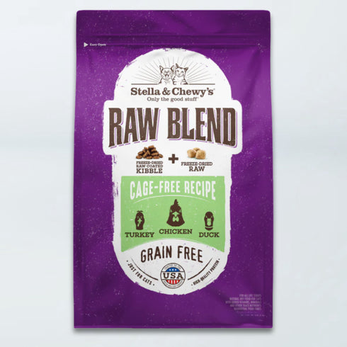 Stella & Chewy's Raw Blend Kibble Dry Cat Food - Cage Free Chicken, Turkey, & Duck - 5lb Bag