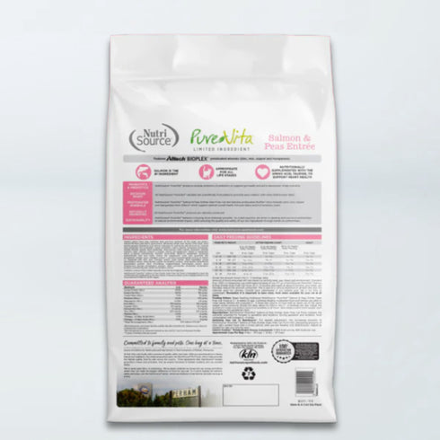 PureVita Grain Free Limited Ingredient Dry Cat Food - Salmon & Peas - 12lb Bag