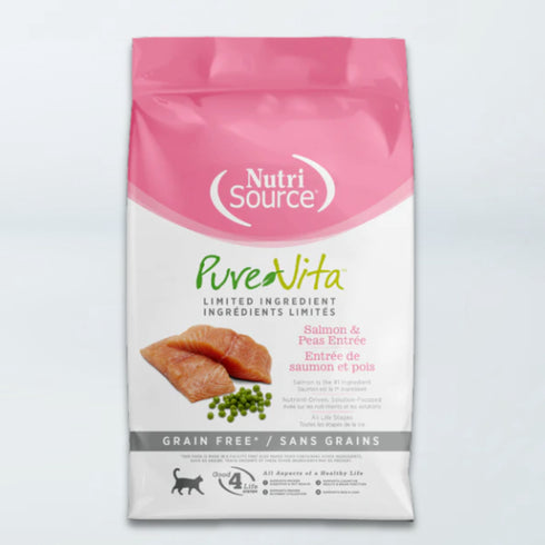 PureVita Grain Free Limited Ingredient Dry Cat Food - Salmon & Peas - 12lb Bag