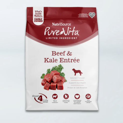 PureVita Limited Ingredient Dry Dog Food - Beef & Kale - 12lb Bag
