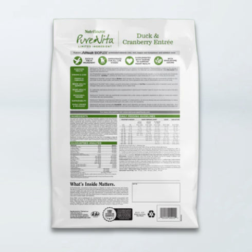 PureVita Limited Ingredient Dry Dog Food - Duck & Cranberry - 12lb Bag