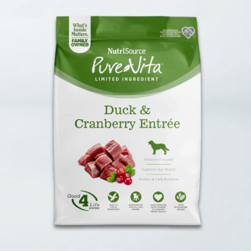 PureVita Limited Ingredient Dry Dog Food - Duck & Cranberry - 25lb Bag