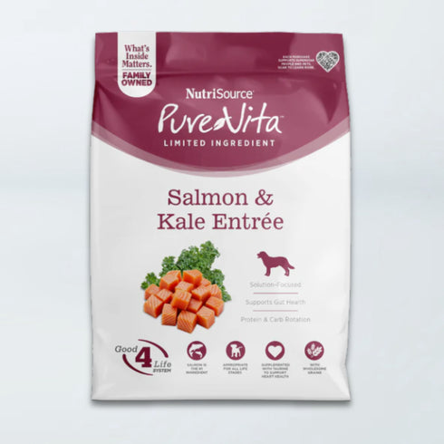 PureVita Limited ingredient Dry Dog Food - Salmon & Kale - 4lb Bag