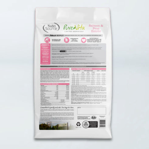 PureVita Limited Ingredient Grain Free Dry Dog Food - Salmon & Peas - 4lb Bag