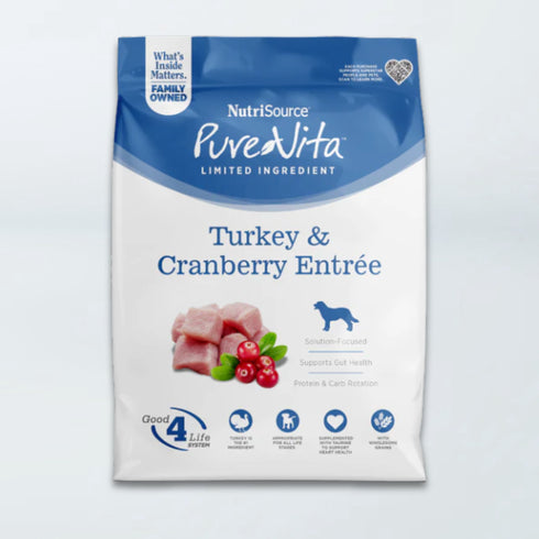 PureVita Limited Ingredient Dry Dog Food - Turkey & Cranberry - 25lb Bag