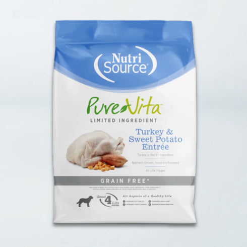 PureVita Limited Ingredient Grain Free Dry Dog Food - Turkey & Sweet Potato - 4lb Bag
