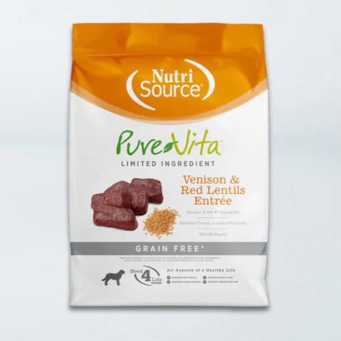 PureVita Limited Ingredient Grain Free Dry Dog Food - Venison & Red Lentils - 12lb Bag