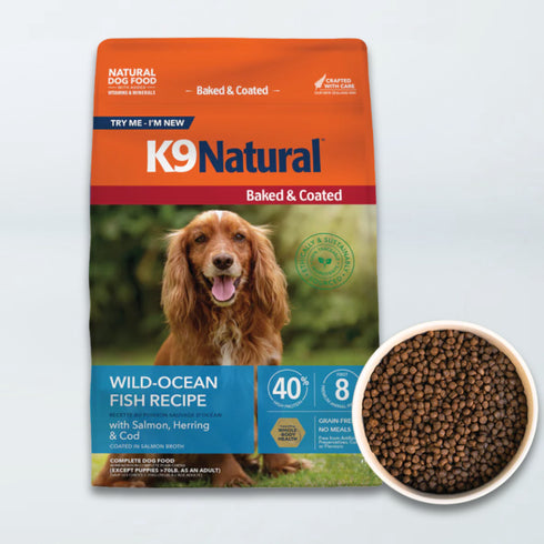 K9 Natural Baked & Coated Dry Dog Food - Wild Ocean Fish - 16lb Bag