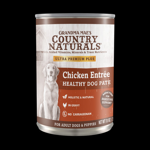Grandma Mae's Country Naturals Wet Dog Food - Chicken Pate - 13oz Can