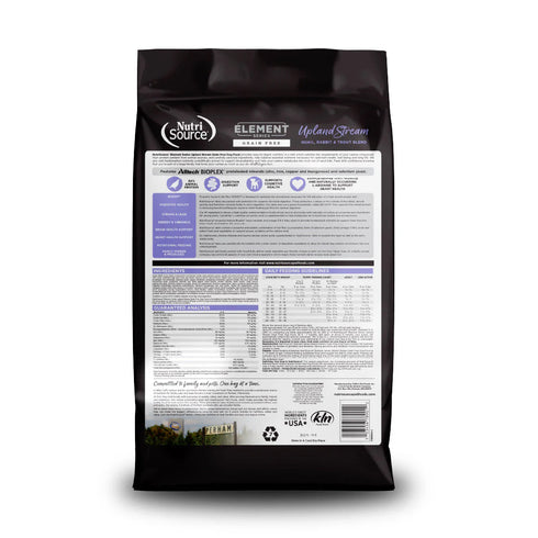 NutriSource Element Series Dry Dog Food - Upland Stream - 24lb Bag