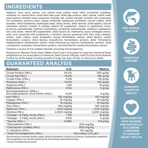Nutrisource Element Series Dry Dog Food - Open Waters - 4lb Bag