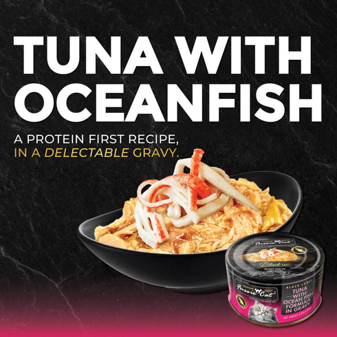 Fussie Cat Black Label Wet Cat Food - Tuna & Ocean Fish in Gravy - 2.82oz Can