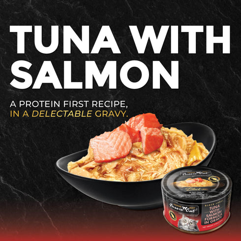 Fussie Cat Black Label Wet Cat Food - Tuna & Salmon in Gravy - 2.82oz Can