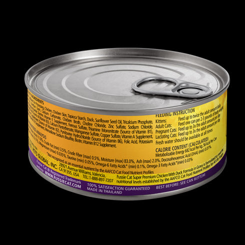 Fussie Super Premium Gold Weet Cat Food - Chicken & Duck - 2.8oz Can