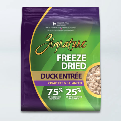 Zignature Freeze Dried Dog Food - Duck - 4oz Bag