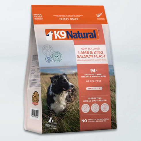 K9 Natural Freeze Dried Dog Food Topper - Lamb & King Salmon - 3.5oz Pouch