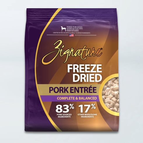Zignature Freeze Dried Dog Food - Pork - 12.5oz Bag
