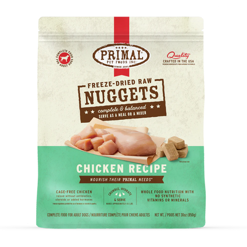 Primal Freeze Dried Nuggets Dog Food - Chicken - 30oz Bag