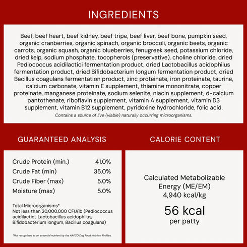 Stella & Chewy's Freeze Dried Raw Dinner Patties Dog Food - Stella's Super Beef - 14oz Bag