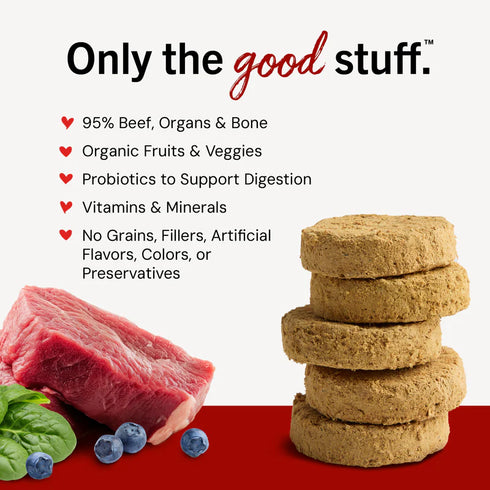 Stella & Chewy's Freeze Dried Raw Dinner Patties Dog Food - Stella's Super Beef - 14oz Bag