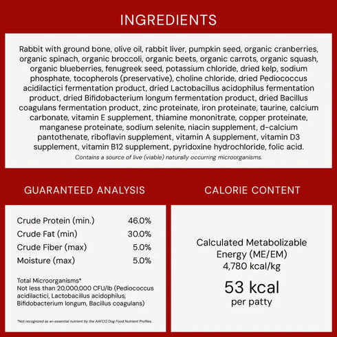 Stella & Chewy's Freeze Dried Raw Dinner Patties Dog Food - Absolutely Rabbit - 14oz Bag