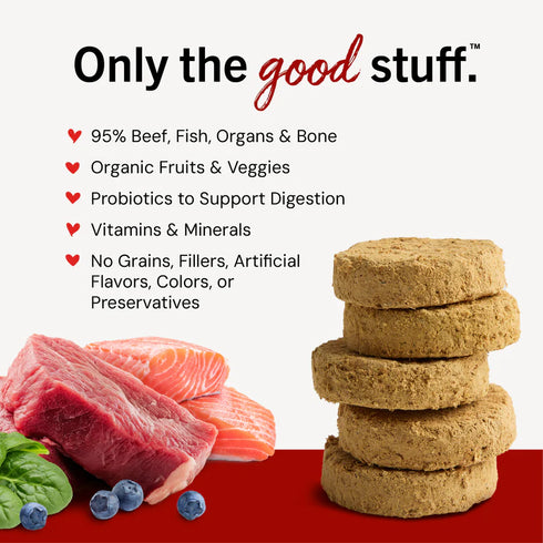 Stella & Chewy's Freeze Dried Raw Dinner Patties Raw Dog Food - Surf 'n Turf - 5.5oz Bag