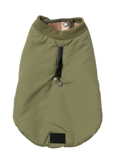 FuzzYard Bomber Dog Jacket - Size 4 - Khaki Green