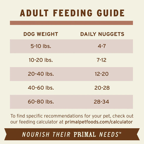 Primal Freeze Dried Raw Nuggets Dog Food - Pork - 14oz Pouch