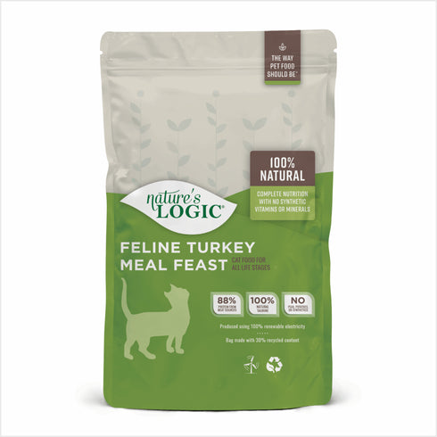 Nature's Logic Dry Cat Food - Turkey - 3.3lb Bag