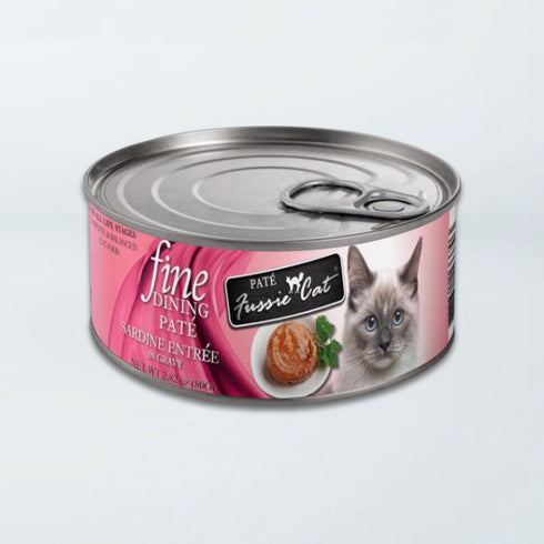 Fussie Cat Fine Dining Paté Wet Cat Food - Sardine In Gravy - 2.82oz Can