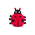 Fabdog Fluffy Ladybug Dog Toy
