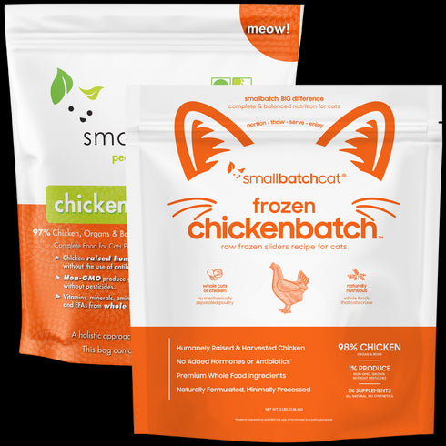 Smallbatch Sliders Frozen Raw Cat Food - Chicken - 3lb Bag