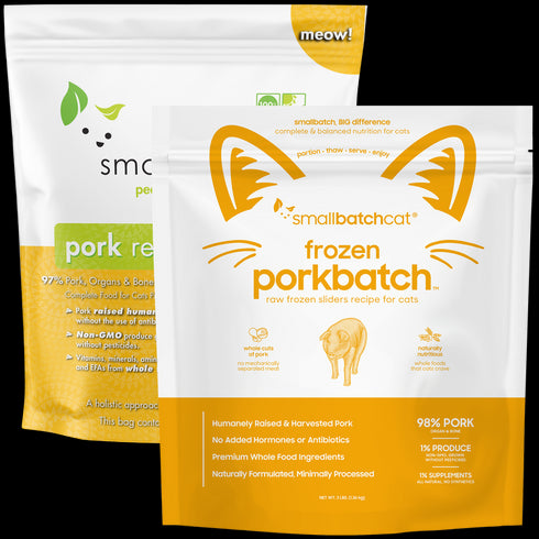 Smallbatch Sliders Frozen Raw Cat Food - Pork - 3lb Bag
