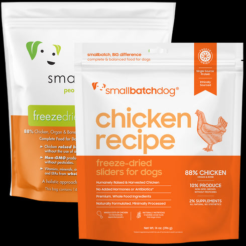 smallbatch Freeze Dried Dog Food Sliders - Chicken - 14oz Bag
